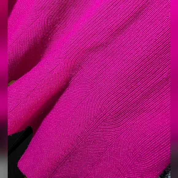 Ted Baker London Wool Cashmere Pink Bell Sleeve Peplum Knit Sweater Top Sz 2 - Picture 3 of 6